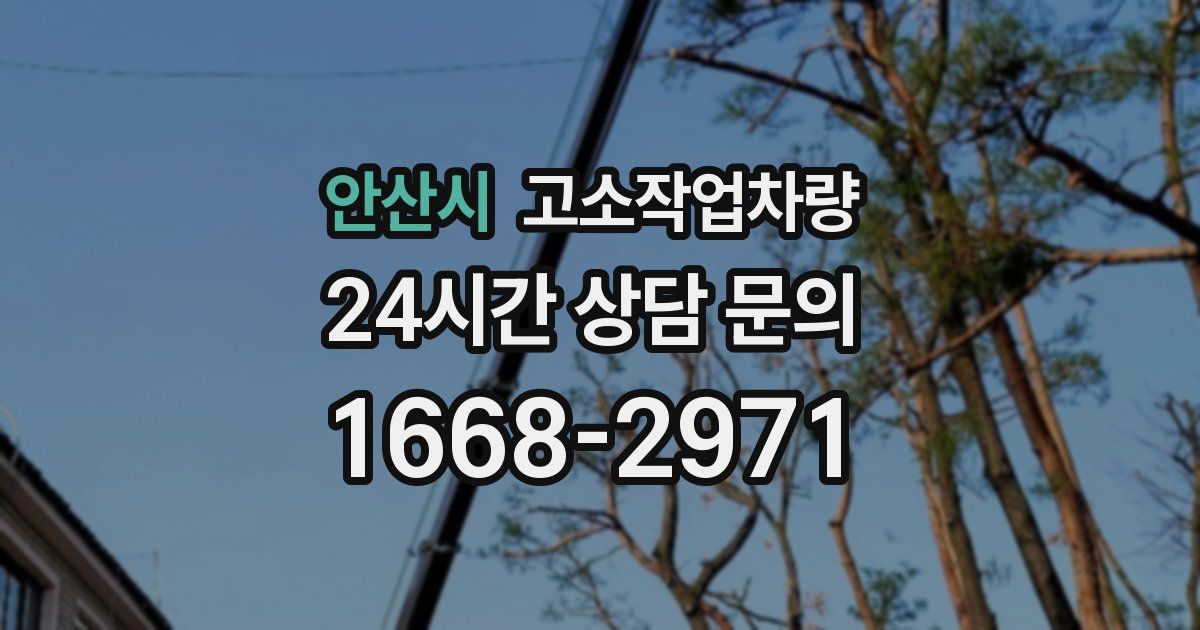안산시 고소작업차량