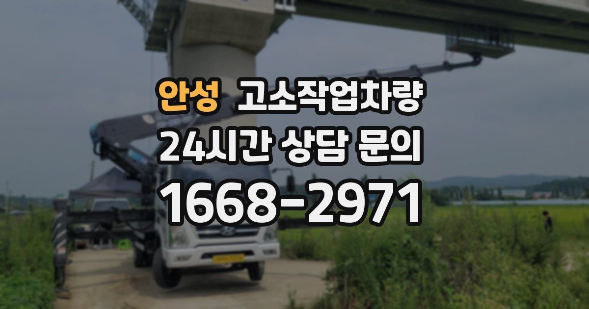 안성 고소작업차량