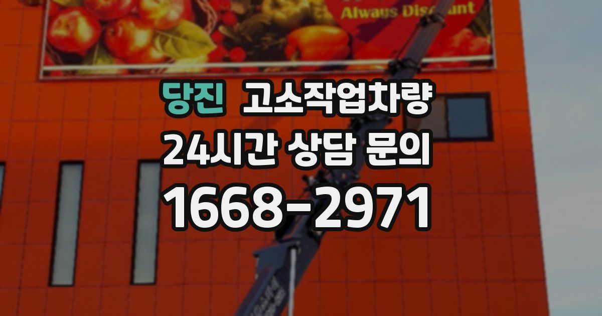 당진 고소작업차량