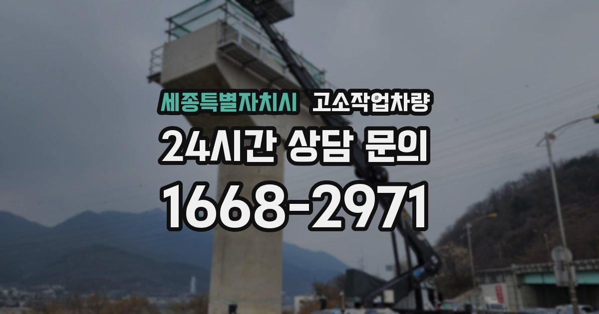 세종특별자치시 고소작업차량