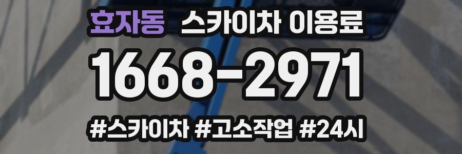 효자동 스카이차 이용료