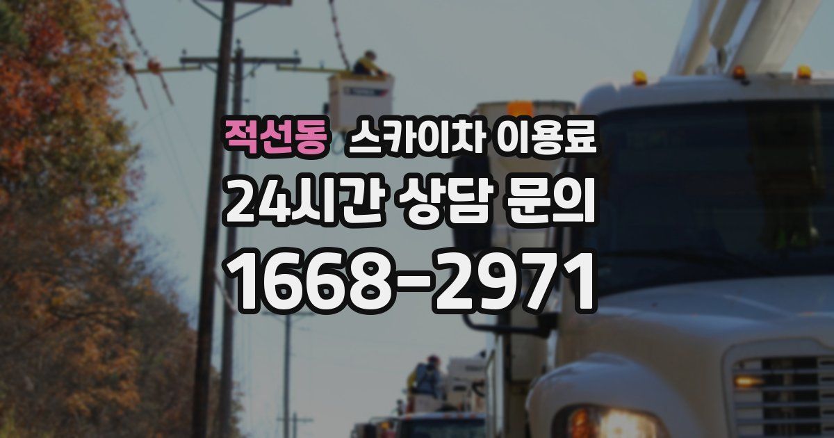 적선동 스카이차 이용료