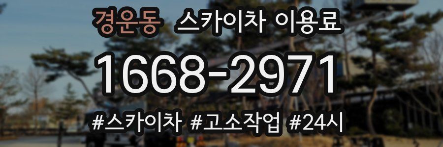 경운동 스카이차 이용료