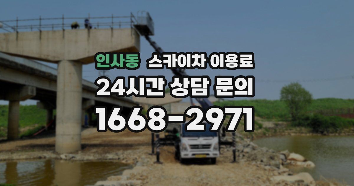인사동 스카이차 이용료