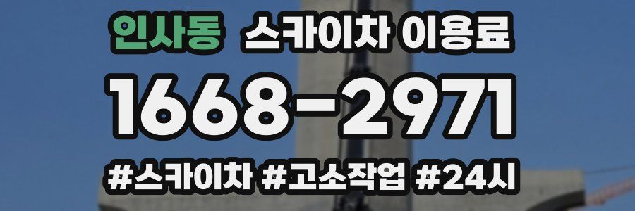 인사동 스카이차 이용료