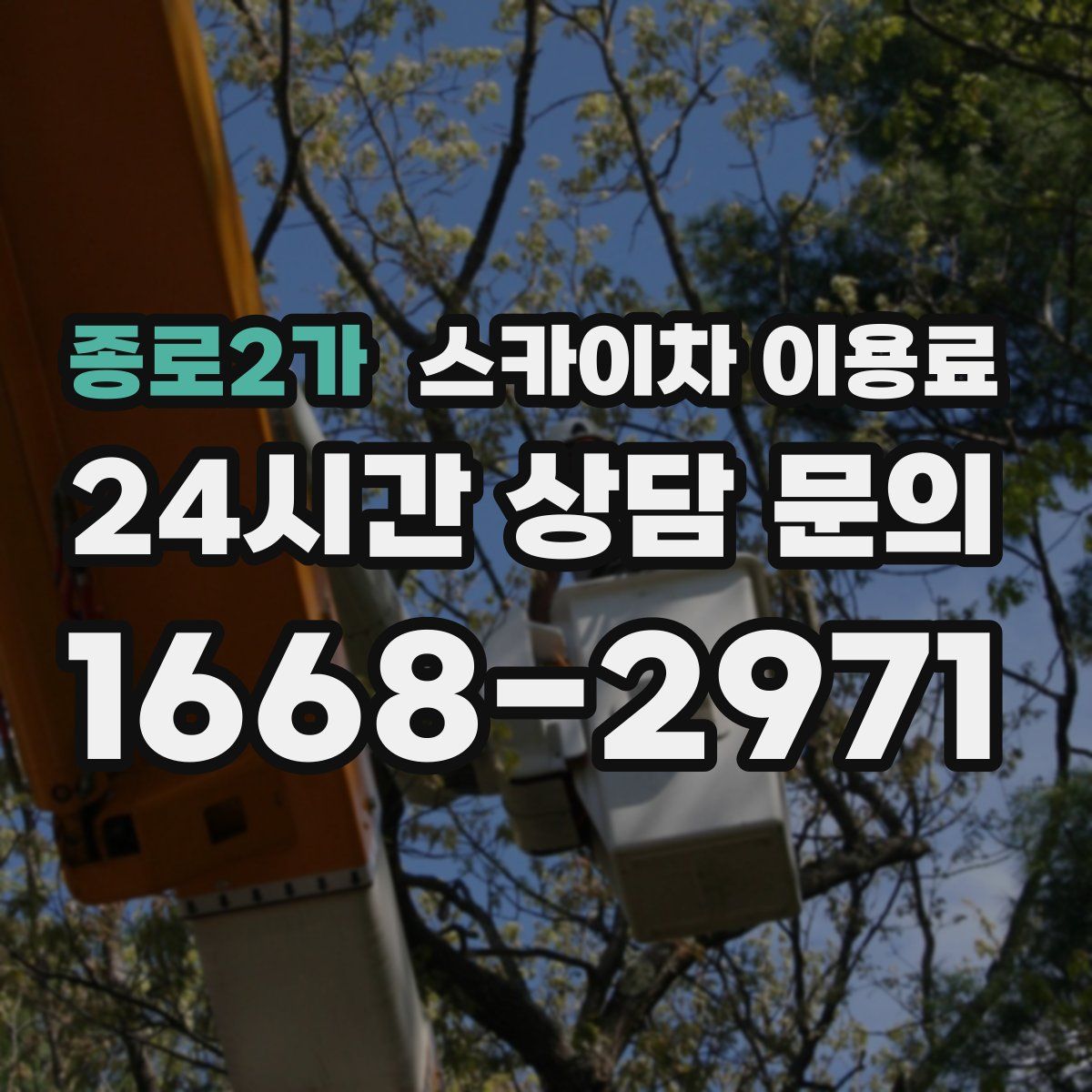 종로2가 스카이차 이용료