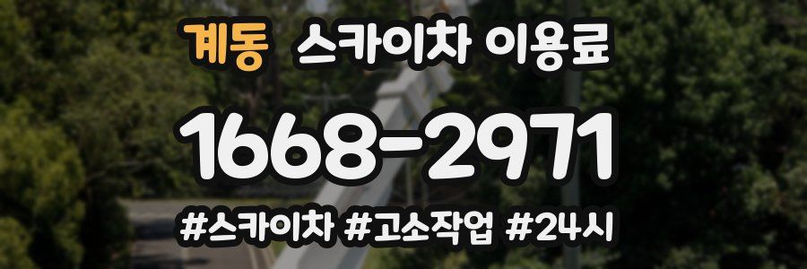 계동 스카이차 이용료