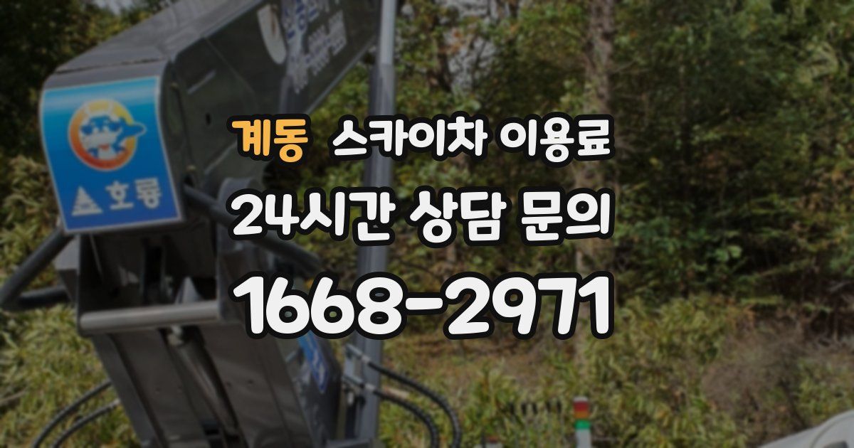 계동 스카이차 이용료