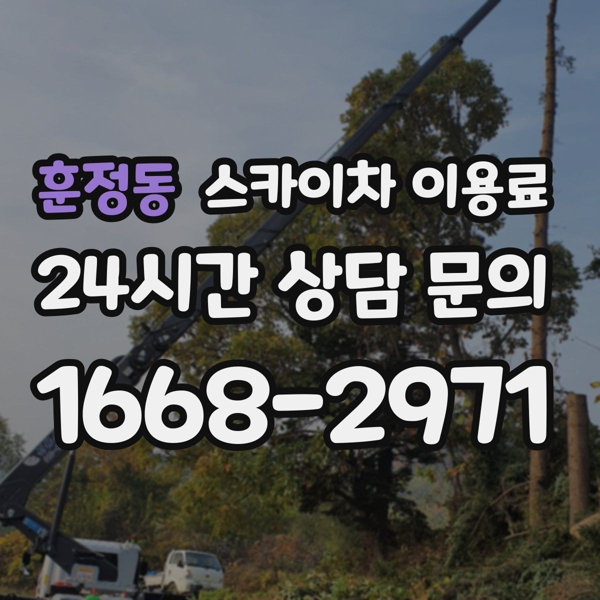 훈정동 스카이차 이용료 비교 시 현장 사진이 중요한 이유