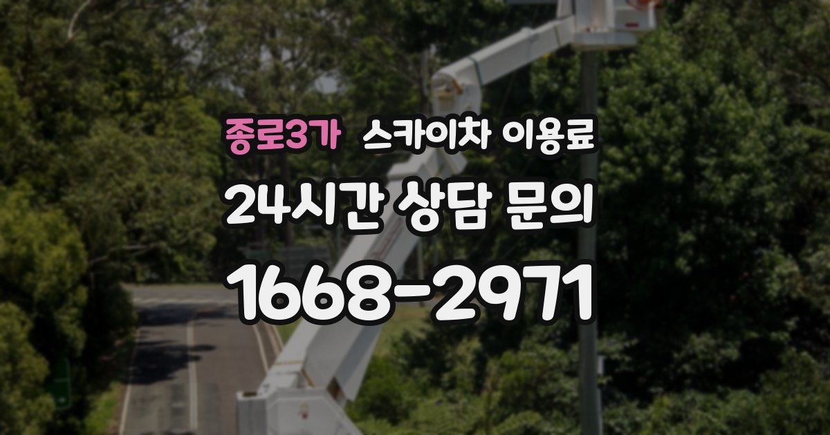종로3가 스카이차 이용료