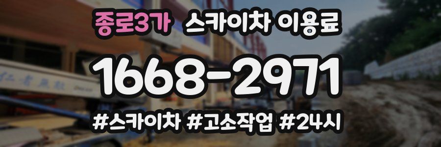 종로3가 스카이차 이용료