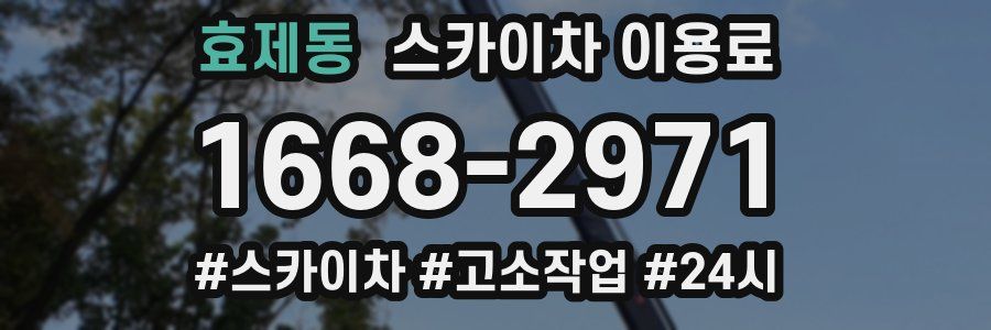 효제동 스카이차 이용료