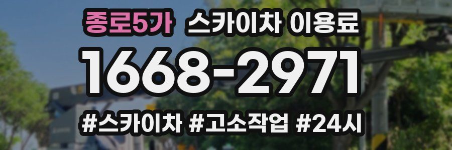 종로5가 스카이차 이용료