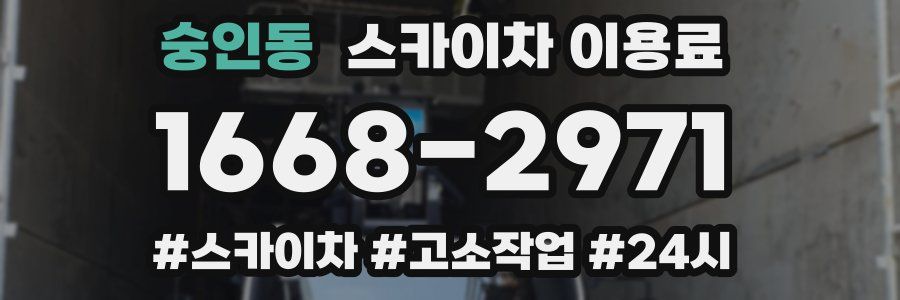 숭인동 스카이차 이용료