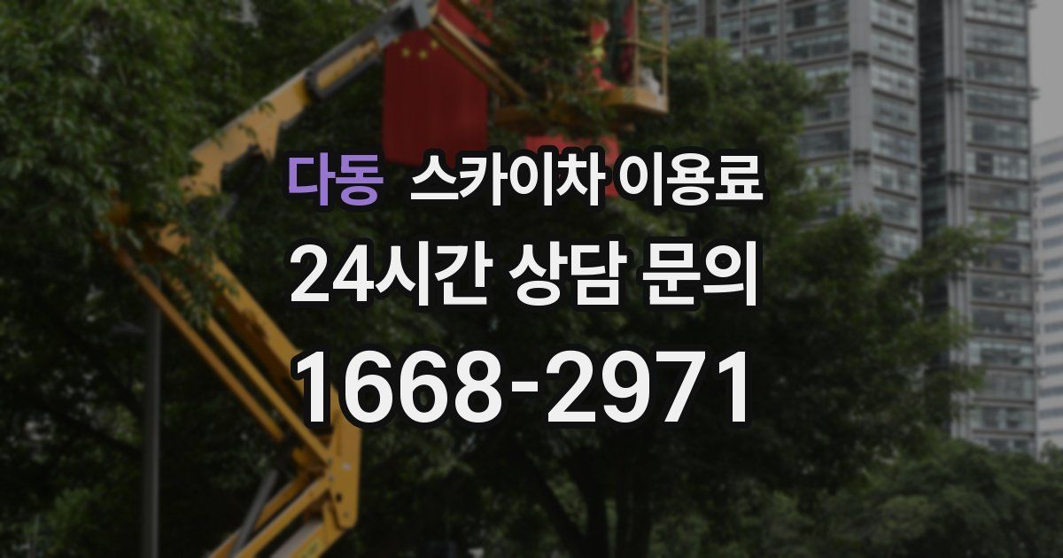 다동 스카이차 이용료