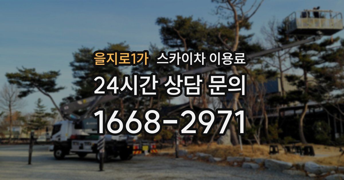 을지로1가 스카이차 이용료