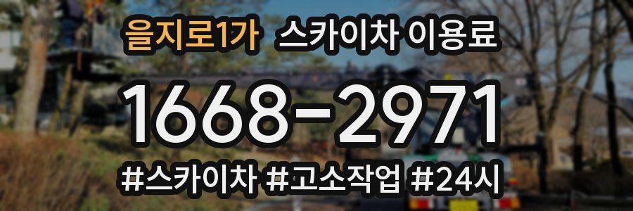 을지로1가 스카이차 이용료