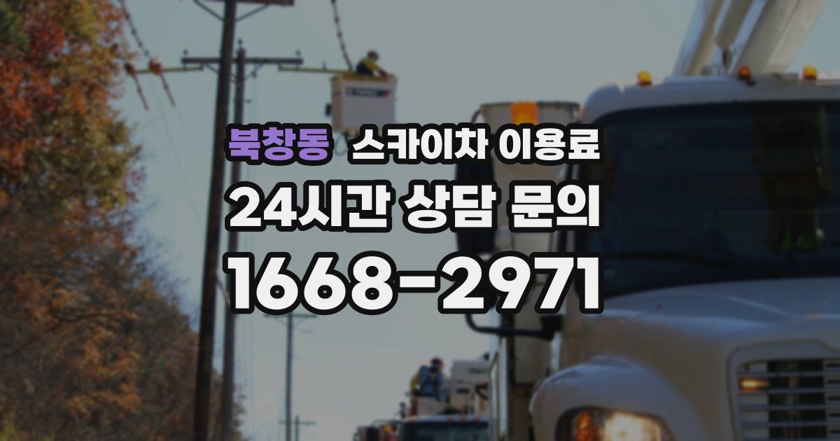 북창동 스카이차 이용료