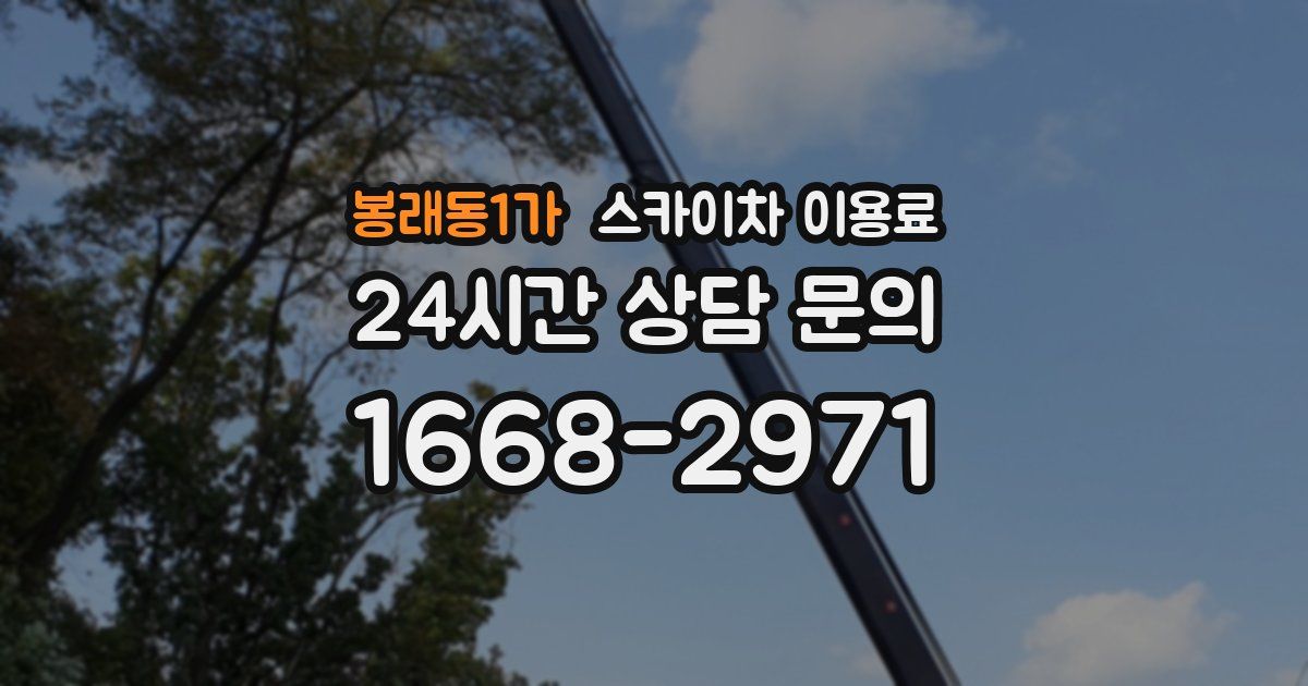 봉래동1가 스카이차 이용료