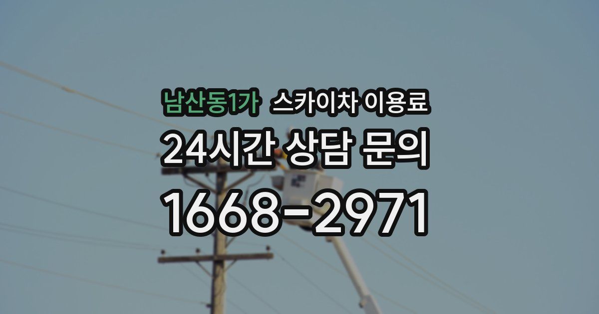 남산동1가 스카이차 이용료