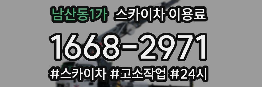 남산동1가 스카이차 이용료
