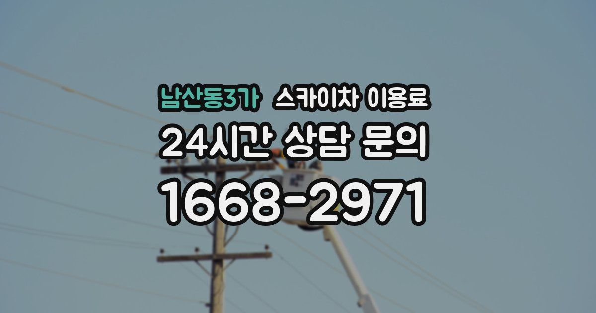 남산동3가 스카이차 이용료