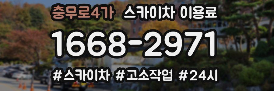 충무로4가 스카이차 이용료