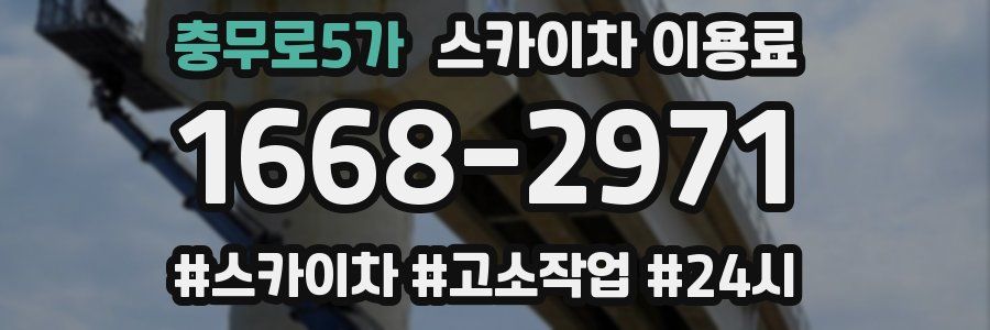 충무로5가 스카이차 이용료