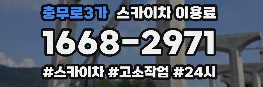 충무로3가 스카이차 이용료