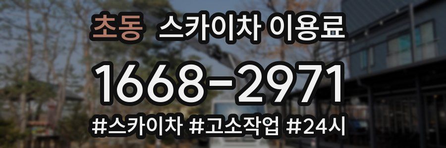 초동 스카이차 이용료