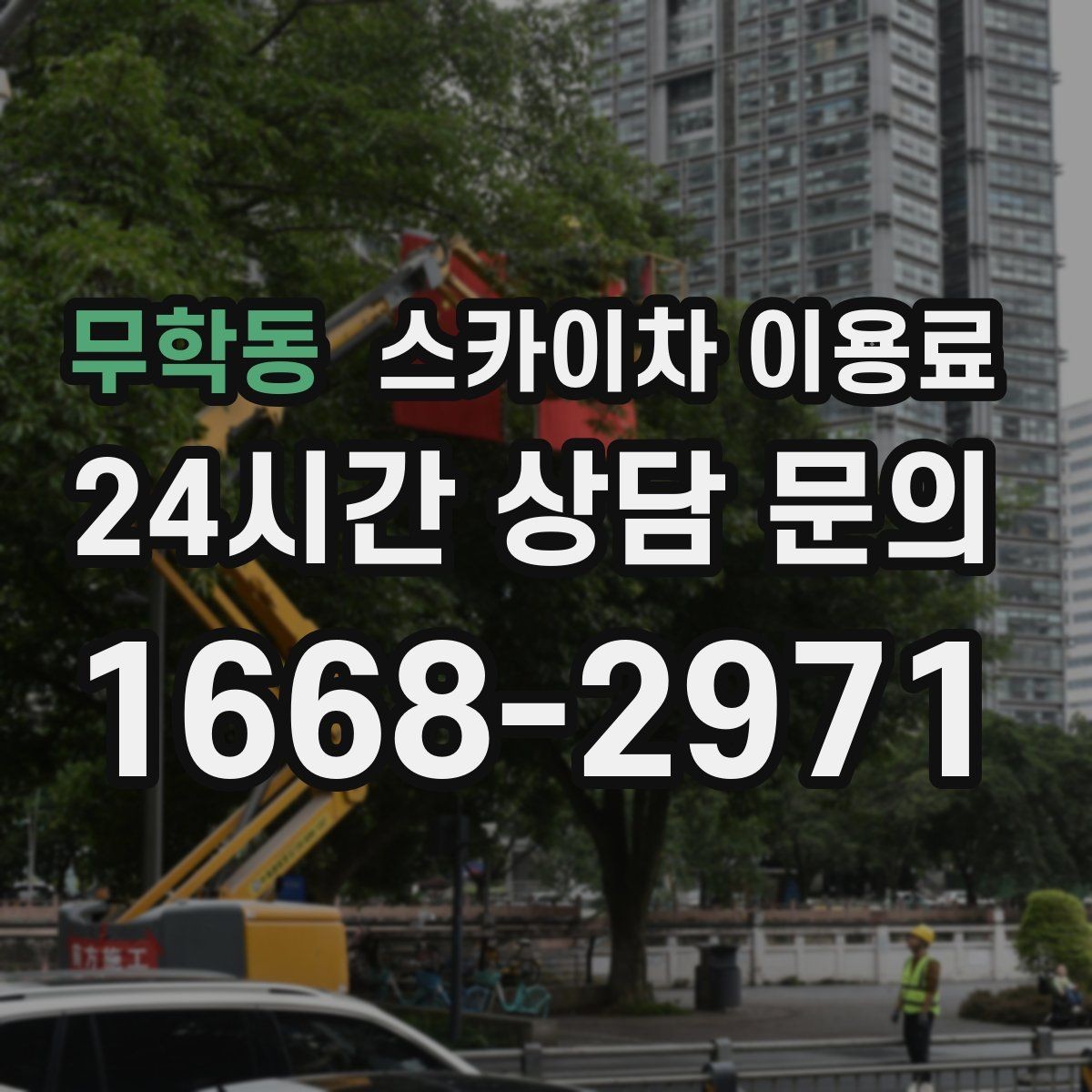 무학동 스카이차 이용료 지역별 문의 시 알아둘 점