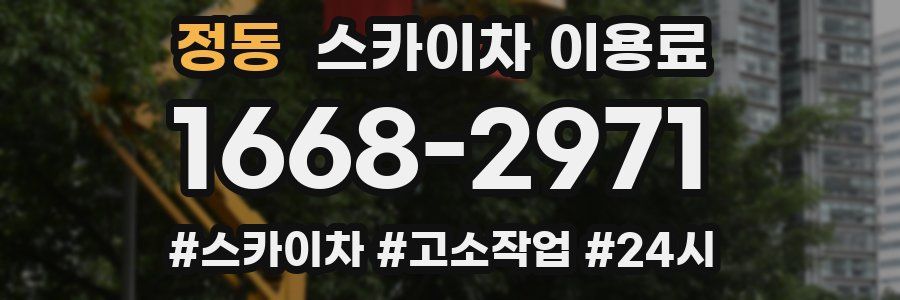 정동 스카이차 이용료