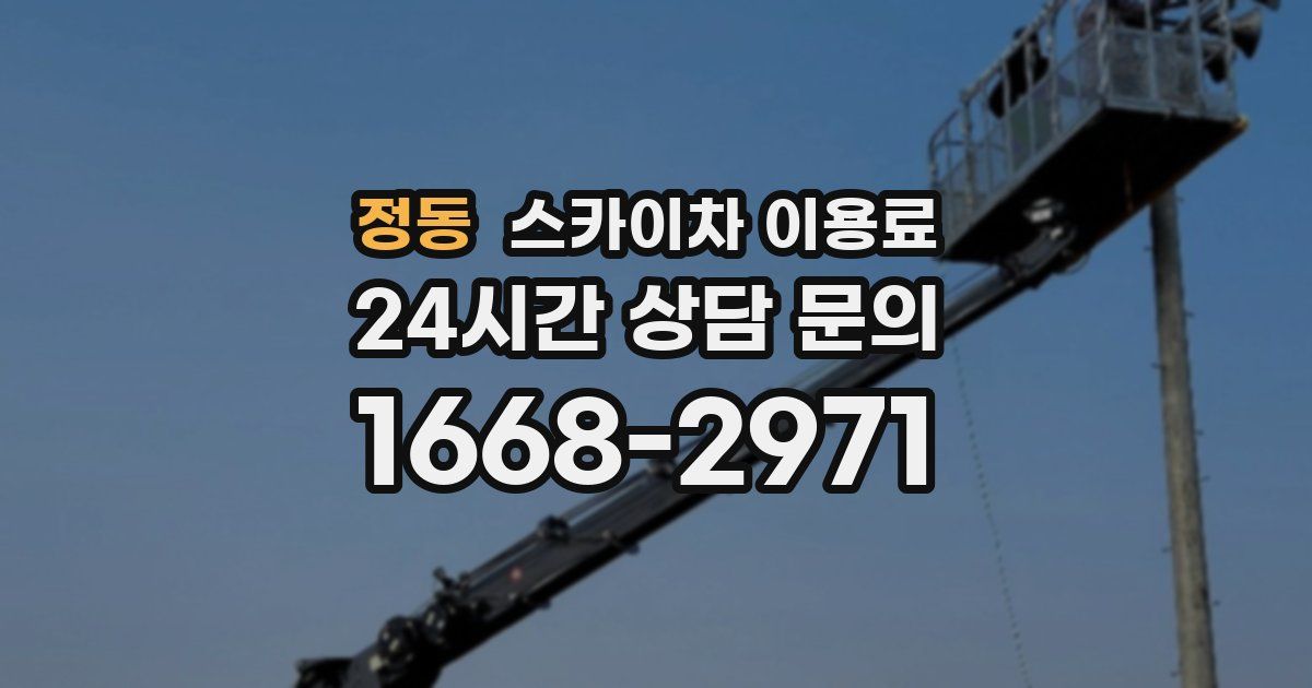 정동 스카이차 이용료