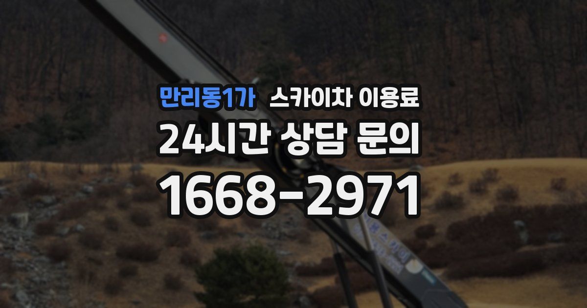만리동1가 스카이차 이용료