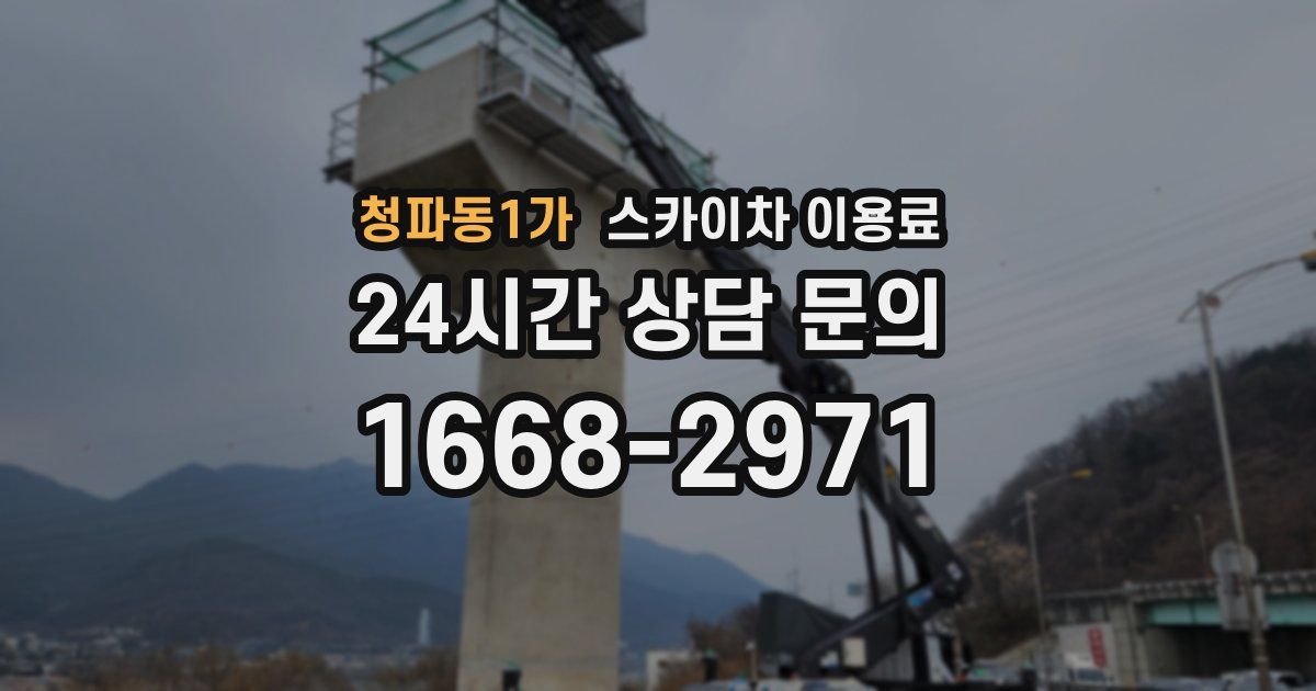 청파동1가 스카이차 이용료