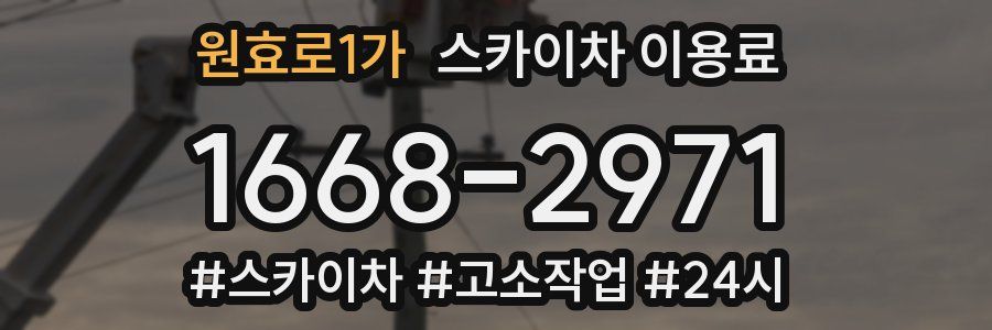 원효로1가 스카이차 이용료