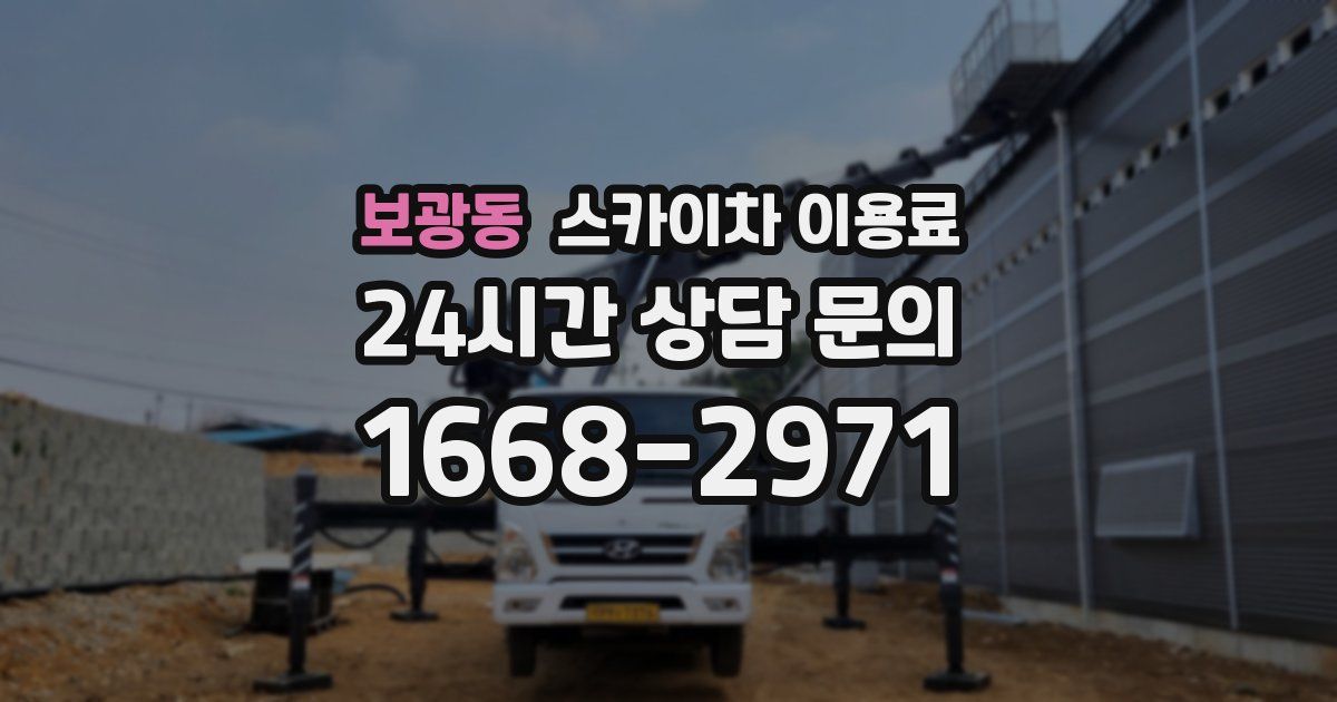 보광동 스카이차 이용료