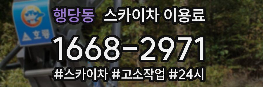 행당동 스카이차 이용료