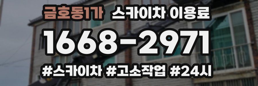 금호동1가 스카이차 이용료