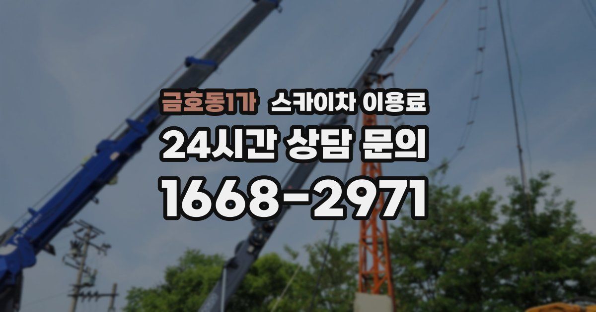 금호동1가 스카이차 이용료