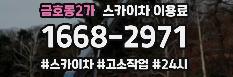 금호동2가 스카이차 이용료