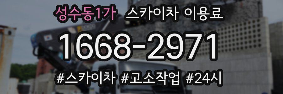성수동1가 스카이차 이용료