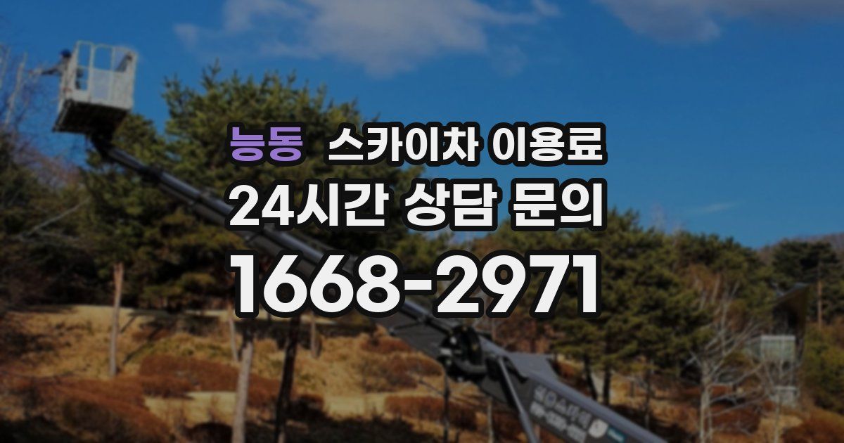 능동 스카이차 이용료