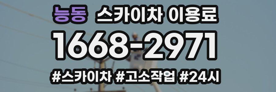 능동 스카이차 이용료