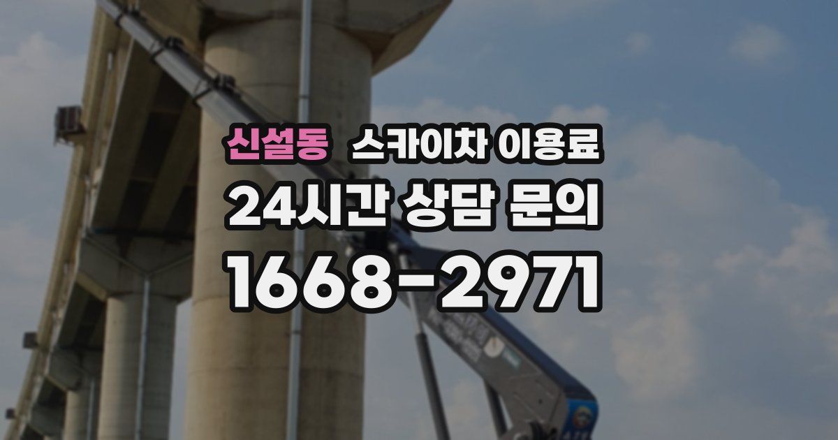 신설동 스카이차 이용료