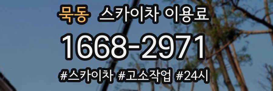 묵동 스카이차 이용료