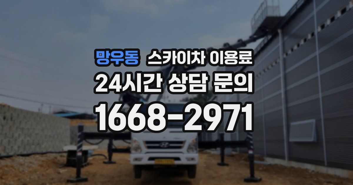 망우동 스카이차 이용료