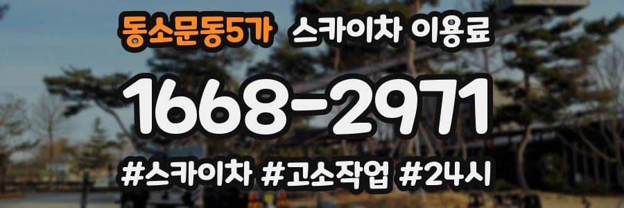 동소문동5가 스카이차 이용료