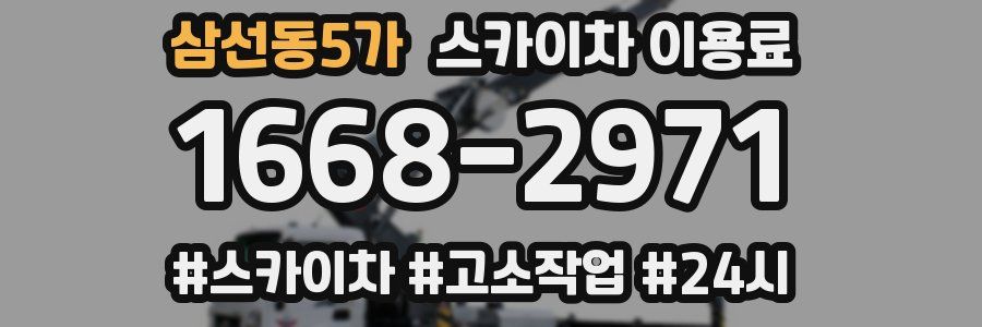 삼선동5가 스카이차 이용료