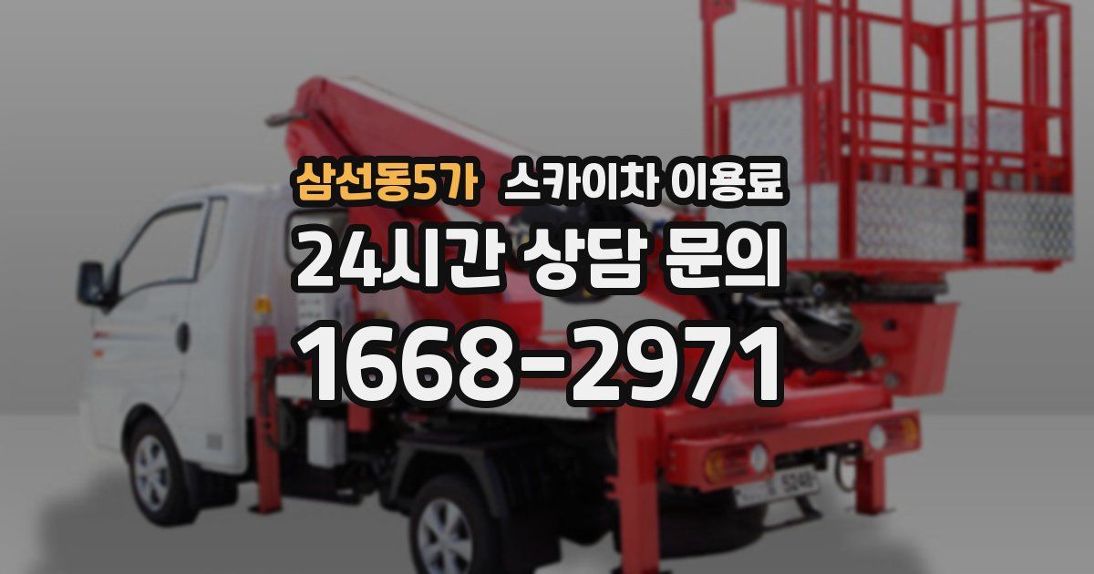 삼선동5가 스카이차 이용료